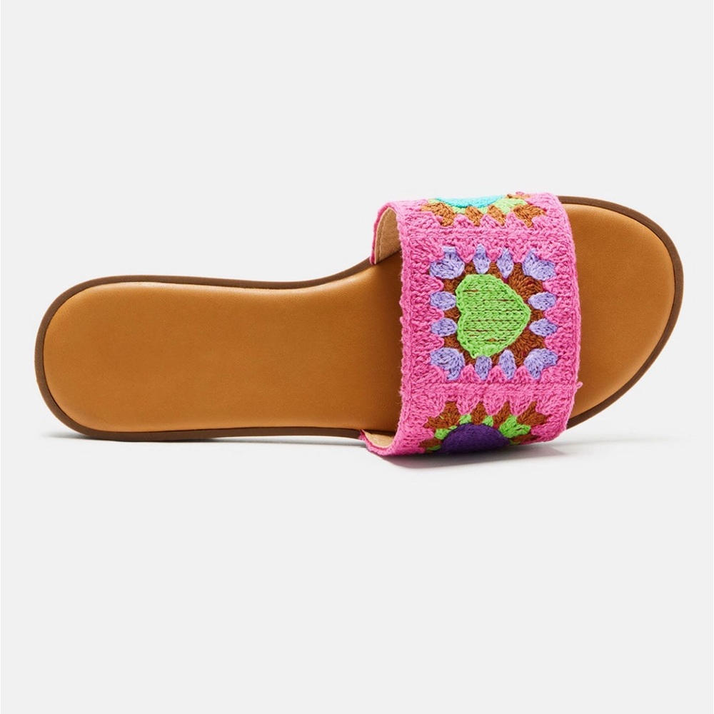 Colorful Crochet Slide Sandals - Picture 3 of 4